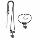 NFL - Jacksonville Jaguars Euro Bead Necklace and Bracelet Set-Jewelry & Accessories,NFL Jewelry,Jacksonville Jaguars Jewelry-JadeMoghul Inc.
