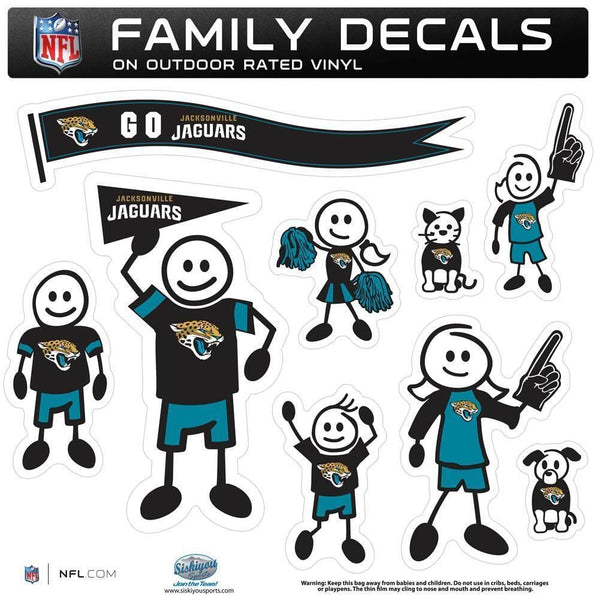 NFL - Jacksonville Jaguars Family Decal Set Large-Automotive Accessories,Decals,Family Character Decals,Large Family Decals,NFL Large Family Decals-JadeMoghul Inc.