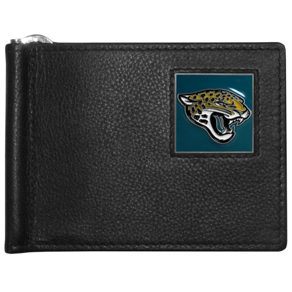 NFL - Jacksonville Jaguars Leather Bill Clip Wallet-Wallets & Checkbook Covers,Bill Clip Wallets,NFL Bill Clip Wallets-JadeMoghul Inc.
