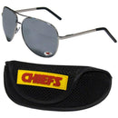 NFL - Kansas City Chiefs Aviator Sunglasses and Sports Case-Sunglasses, Eyewear & Accessories,Sunglass & Accessory Sets,Aviator Sunglasses & Sport Case,NFL Aviator Sunglasses Sunglasses & Sport Case-JadeMoghul Inc.