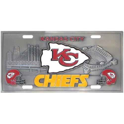 NFL - Kansas City Chiefs Collector's License Plate-Automotive Accessories,License Plates,Collector's License Plates,NFL Collector's License Plates-JadeMoghul Inc.