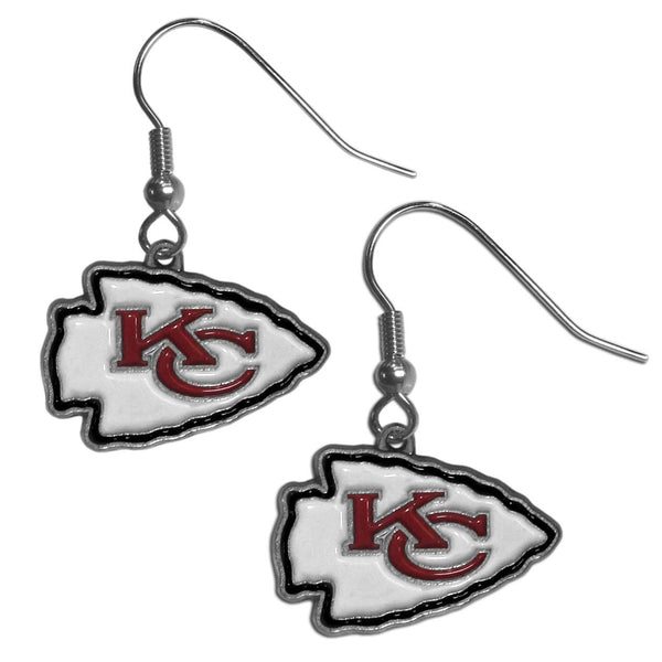 NFL - Kansas City Chiefs Dangle Earrings-Jewelry & Accessories,Earrings,Dangle Earrings,Dangle Earrings,NFL Dangle Earrings-JadeMoghul Inc.