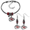 NFL - Kansas City Chiefs Euro Bead Earrings and Bracelet Set-Jewelry & Accessories,NFL Jewelry,Kansas City Chiefs Jewelry-JadeMoghul Inc.