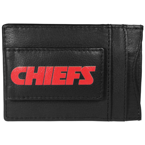 NFL - Kansas City Chiefs Logo Leather Cash and Cardholder-Wallets & Checkbook Covers,NFL Wallets,Kansas City Chiefs Wallets-JadeMoghul Inc.