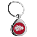 NFL - Kansas City Chiefs Round Teardrop Key Chain-Key Chains,NFL Key Chains,Kansas City Chiefs Key Chains-JadeMoghul Inc.