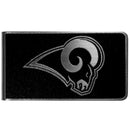 NFL - Los Angeles Rams Black and Steel Money Clip-Wallets & Checkbook Covers,NFL Wallets,Los Angeles Rams Wallets-JadeMoghul Inc.