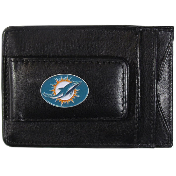 NFL - Miami Dolphins Leather Cash & Cardholder-Wallets & Checkbook Covers,Cash & Cardholders,NFL Cash & Cardholders-JadeMoghul Inc.