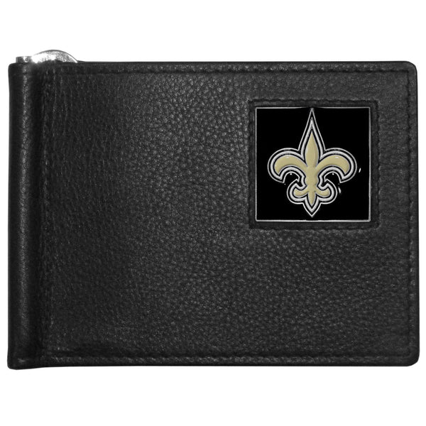 NFL - New Orleans Saints Leather Bill Clip Wallet-Wallets & Checkbook Covers,Bill Clip Wallets,NFL Bill Clip Wallets-JadeMoghul Inc.