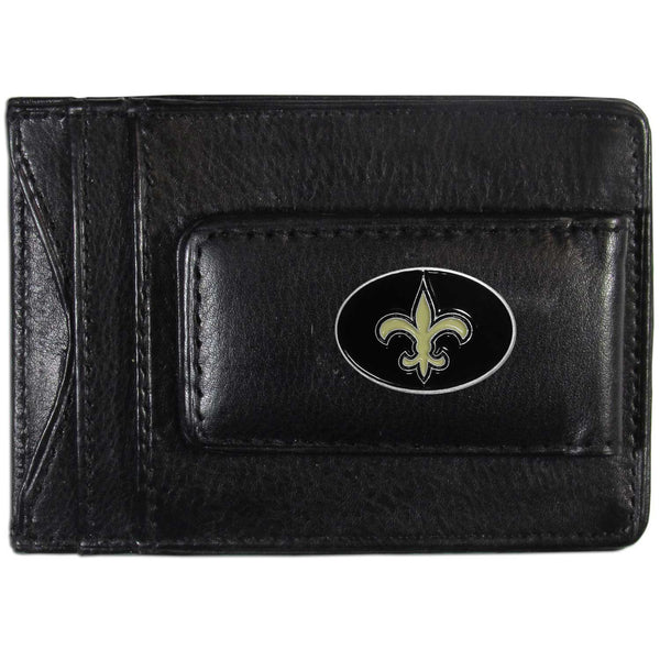 NFL - New Orleans Saints Leather Cash & Cardholder-Wallets & Checkbook Covers,Cash & Cardholders,NFL Cash & Cardholders-JadeMoghul Inc.