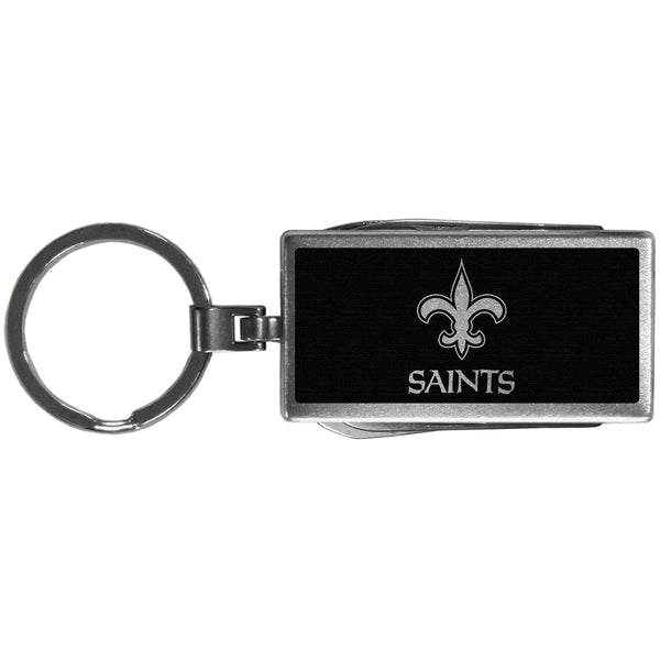 NFL - New Orleans Saints Multi-tool Key Chain, Black-Key Chains,NFL Key Chains,New Orleans Saints Key Chains-JadeMoghul Inc.