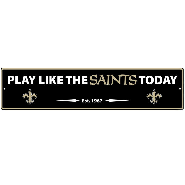 NFL - New Orleans Saints Street Sign Wall Plaque-Tailgating & BBQ Accessories,NFL Tailgating Accessories,NFL Wall Plaques, Play Like Road Sign Wall Plaque-JadeMoghul Inc.
