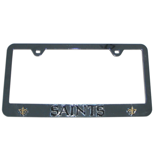 NFL - New Orleans Saints Tag Frame-Automotive Accessories,Tag Frames,Chrome Tag Frames,NFL Chrome Tag Frames-JadeMoghul Inc.