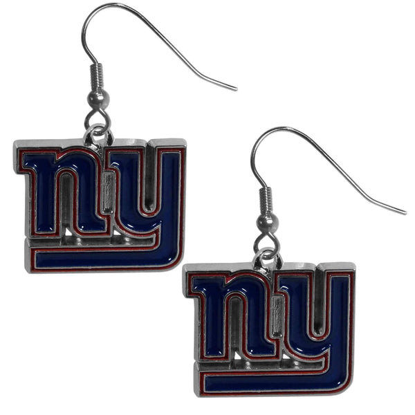 NFL - New York Giants Chrome Dangle Earrings-Jewelry & Accessories,Earrings,Dangle Earrings,Dangle Earrings,NFL Dangle Earrings-JadeMoghul Inc.