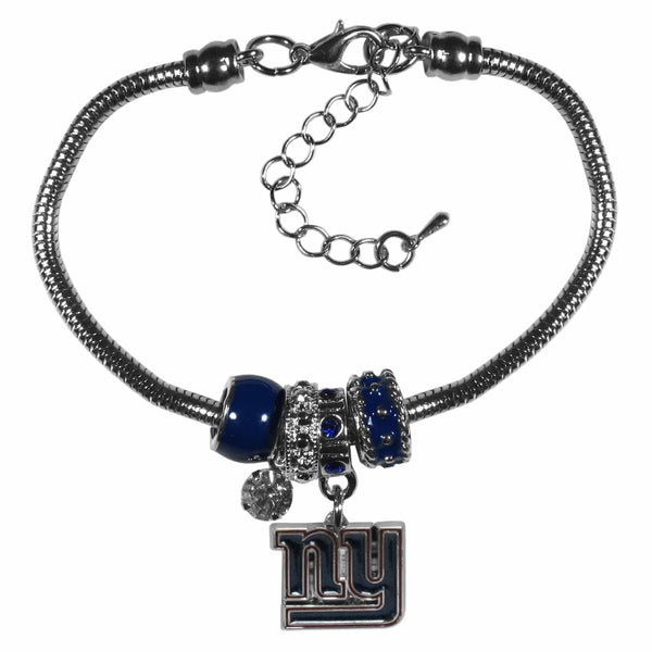 NFL - New York Giants Euro Bead Bracelet-Jewelry & Accessories,Bracelets,Euro Bead Bracelets,NFL Euro Bead Bracelets-JadeMoghul Inc.