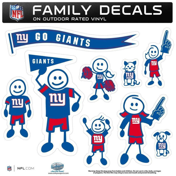 NFL - New York Giants Family Decal Set Large-Automotive Accessories,Decals,Family Character Decals,Large Family Decals,NFL Large Family Decals-JadeMoghul Inc.