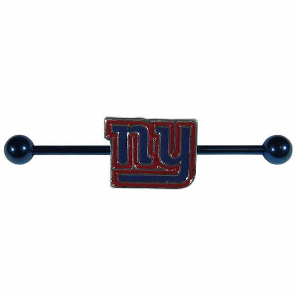 NFL - New York Giants Industrial Slider Barbell-Jewelry & Accessories,Body Jewelry,Industrial Sliders,NFL Industrial Sliders-JadeMoghul Inc.