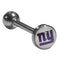 NFL - New York Giants Inlaid Barbell Tongue Ring-Jewelry & Accessories,Body Jewelry,Tongue Rings, Inlaid Tongue Rings,NFL Inlaid Tongue Rings-JadeMoghul Inc.