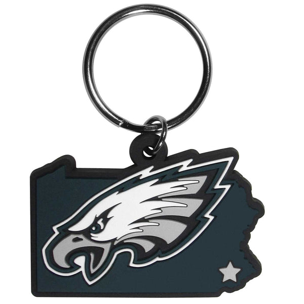 NFL - Philadelphia Eagles Home State Flexi Key Chain-Key Chains,NFL Key Chains,NFL Home State Flexi Key Chains-JadeMoghul Inc.
