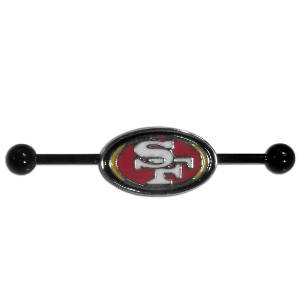 NFL - San Francisco 49ers Industrial Slider Barbell-Jewelry & Accessories,Body Jewelry,Industrial Sliders,NFL Industrial Sliders-JadeMoghul Inc.