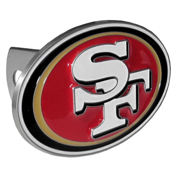 NFL - San Francisco 49ers Large Hitch Cover Class II and Class III Metal Plugs-Automotive Accessories,Hitch Covers,Extra Large Logo Hitch Covers Class II & III,NFL Extra Large Logo Hitch Covers Class II & III-JadeMoghul Inc.