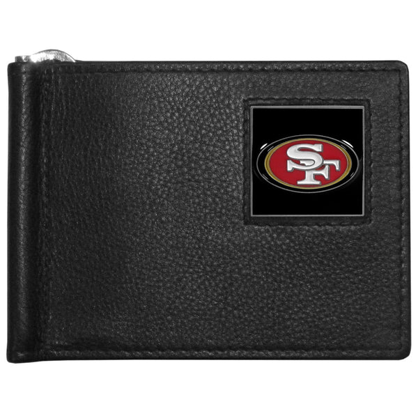 NFL - San Francisco 49ers Leather Bill Clip Wallet-Wallets & Checkbook Covers,Bill Clip Wallets,NFL Bill Clip Wallets-JadeMoghul Inc.