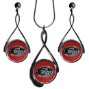 NFL - San Francisco 49ers Tear Drop Jewelry Set-Jewelry & Accessories,Jewelry Sets,Tear Drop Earrings and Necklaces,NFL Tear Drop Earrings and Necklaces-JadeMoghul Inc.