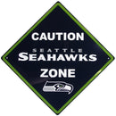 NFL - Seattle Seahawks Caution Wall Sign Plaque-Tailgating & BBQ Accessories,NFL Tailgating Accessories,NFL Wall Plaques, Caution Sign Wall Plaque-JadeMoghul Inc.