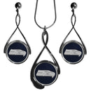 NFL - Seattle Seahawks Tear Drop Jewelry Set-Jewelry & Accessories,Jewelry Sets,Tear Drop Earrings and Necklaces,NFL Tear Drop Earrings and Necklaces-JadeMoghul Inc.