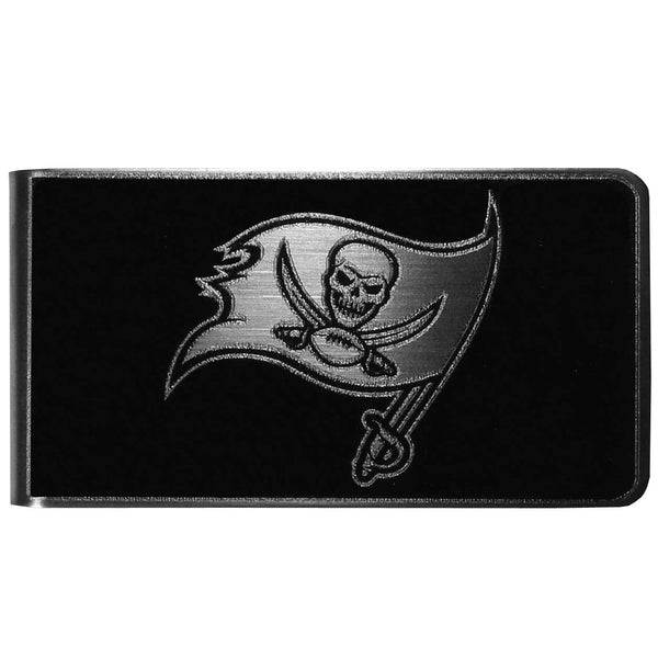NFL - Tampa Bay Buccaneers Black and Steel Money Clip-Wallets & Checkbook Covers,NFL Wallets,Tampa Bay Buccaneers Wallets-JadeMoghul Inc.