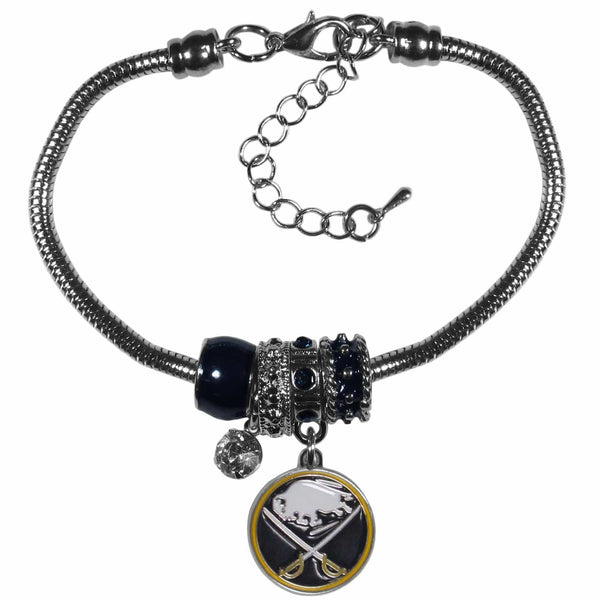 NHL - Buffalo Sabres Euro Bead Bracelet-Jewelry & Accessories,Bracelets,Euro Bead Bracelets,NHL Euro Bead Bracelets-JadeMoghul Inc.