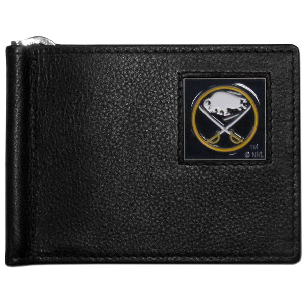 NHL - Buffalo Sabres Leather Bill Clip Wallet-Wallets & Checkbook Covers,Bill Clip Wallets,NHL Bill Clip Wallets-JadeMoghul Inc.