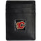 NHL - Calgary Flames Leather Money Clip/Cardholder Packaged in Gift Box-Wallets & Checkbook Covers,Money Clip/Cardholders,Gift Box Packaging,NHL Money Clip/Cardholders-JadeMoghul Inc.