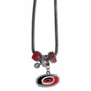 NHL - Carolina Hurricanes Euro Bead Necklace-Jewelry & Accessories,Necklaces,Euro Bead Necklaces,NHL Euro Bead Necklaces-JadeMoghul Inc.