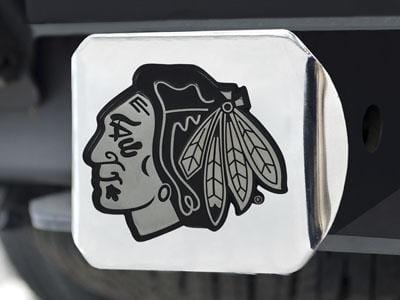 Tow Hitch Covers NHL Chicago Blackhawks Chrome Hitch Cover 4 1/2"x3 3/8"