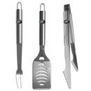 NHL - Columbus Blue Jackets 3 pc Stainless Steel BBQ Set-Tailgating & BBQ Accessories,BBQ Tools,3 pc Steel Tool SetNHL 3 pc Steel Tool Set-JadeMoghul Inc.