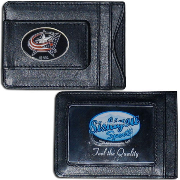 NHL - Columbus Blue Jackets Leather Cash & Cardholder-Wallets & Checkbook Covers,Cash & Cardholders,NHL Cash & Cardholders-JadeMoghul Inc.
