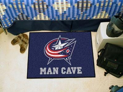 Living Room Rugs NHL Columbus Blue Jackets Man Cave Starter Rug 19"x30"