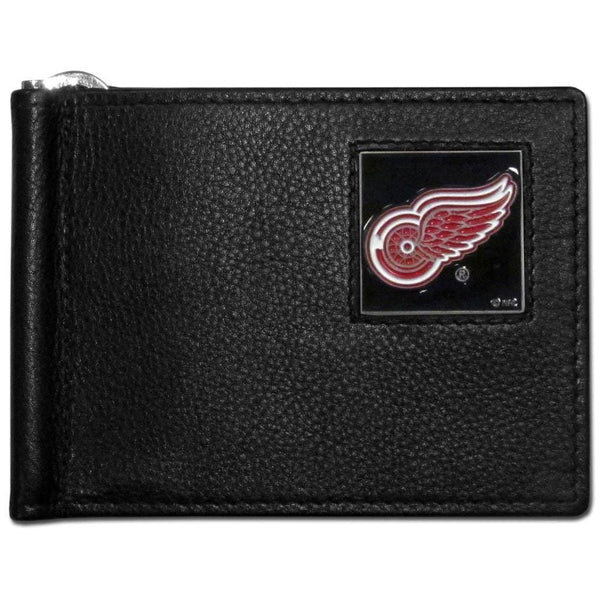 NHL - Detroit Red Wings Leather Bill Clip Wallet-Wallets & Checkbook Covers,Bill Clip Wallets,NHL Bill Clip Wallets-JadeMoghul Inc.