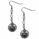 NHL - Edmonton Oilers Crystal Dangle Earrings-Jewelry & Accessories,Earrings,Crystal Dangle Earrings,NHL Crystal Earrings-JadeMoghul Inc.