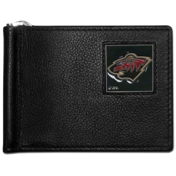 NHL - Minnesota Wild Leather Bill Clip Wallet-Wallets & Checkbook Covers,Bill Clip Wallets,NHL Bill Clip Wallets-JadeMoghul Inc.