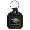 NHL - Nashville Predators Square Leatherette Key Chain-Key Chains,Leatherette Key Chains,NHL Leatherette Key Chains-JadeMoghul Inc.