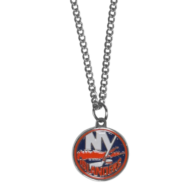 NHL - New York Islanders Chain Necklace with Small Charm-Jewelry & Accessories,Necklaces,Chain Necklaces,NHL Chain Necklaces-JadeMoghul Inc.