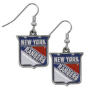 NHL - New York Rangers Chrome Dangle Earrings-Jewelry & Accessories,Earrings,Dangle Earrings,Dangle Earrings,NHL Dangle Earrings-JadeMoghul Inc.