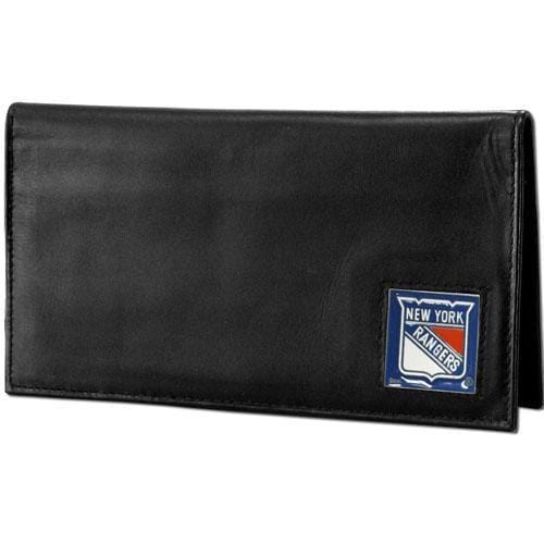 NHL - New York Rangers Deluxe Leather Checkbook Cover-Wallets & Checkbook Covers,Checkbook Covers,Wallet Checkbook Covers,Window Box Packaging,NHL Wallet Checkbook Covers-JadeMoghul Inc.