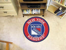 Round Outdoor Rugs NHL New York Rangers Roundel Mat 27" diameter