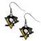 NHL - Pittsburgh Penguins Chrome Dangle Earrings-Jewelry & Accessories,Earrings,Dangle Earrings,Dangle Earrings,NHL Dangle Earrings-JadeMoghul Inc.