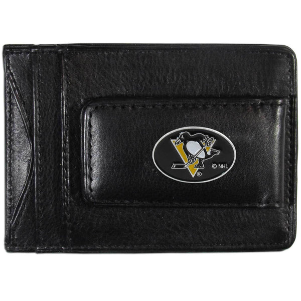 NHL - Pittsburgh Penguins Leather Cash & Cardholder-Wallets & Checkbook Covers,Cash & Cardholders,NHL Cash & Cardholders-JadeMoghul Inc.