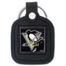 NHL - Pittsburgh Penguins Square Leatherette Key Chain-Key Chains,Leatherette Key Chains,NHL Leatherette Key Chains-JadeMoghul Inc.