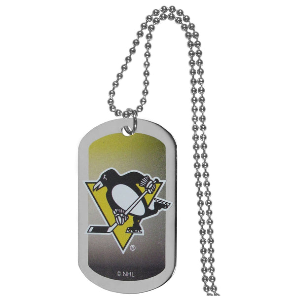 NHL - Pittsburgh Penguins Team Tag Necklace-Jewelry & Accessories,NHL Jewelry,Pittsburgh Penguins Jewelry-JadeMoghul Inc.