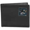 NHL - San Jose Sharks Leather Bi-fold Wallet Packaged in Gift Box-Wallets & Checkbook Covers,Bi-fold Wallets,Gift Box Packaging,NHL Bi-fold Wallets-JadeMoghul Inc.